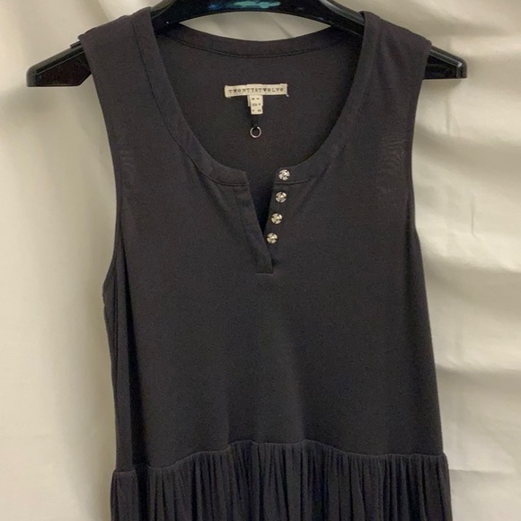 Gray 100% Silk Dress with Optional Silk Belted Overlay by Twenty8Twelve - Size 8 - Picture 8 of 15